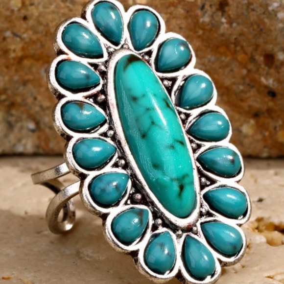 Silver Tone Bohemian Inspired Blossom Ring - Picture 3 of 6